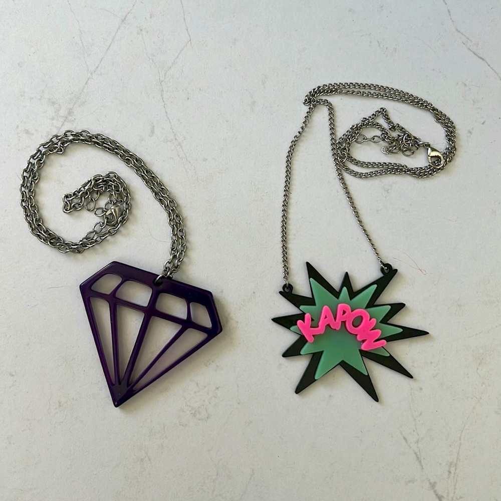 Fun Plastic Cutout Necklaces
